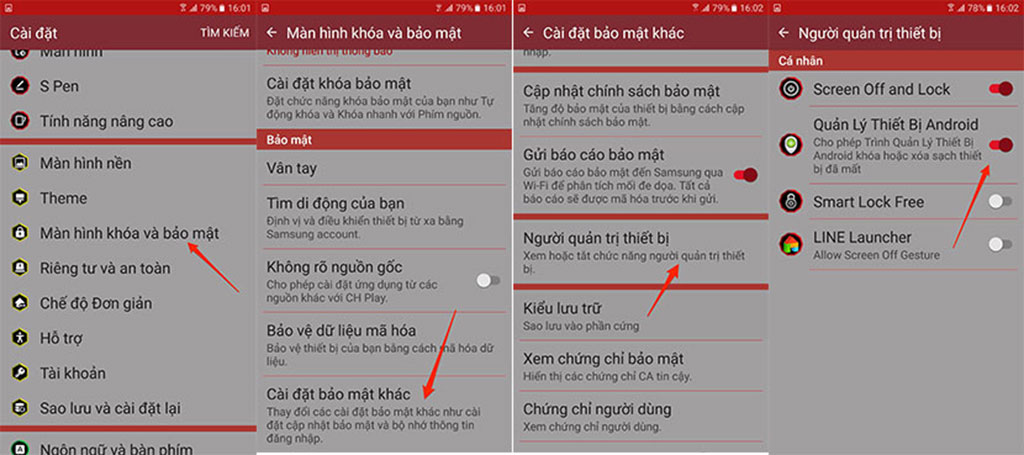cài đặt android device manager
