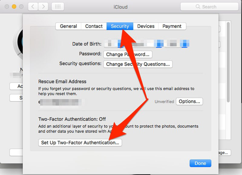 bảo mật iCloud bằng xác minh 2 bước