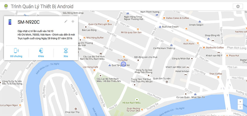 sử dụng android device manager