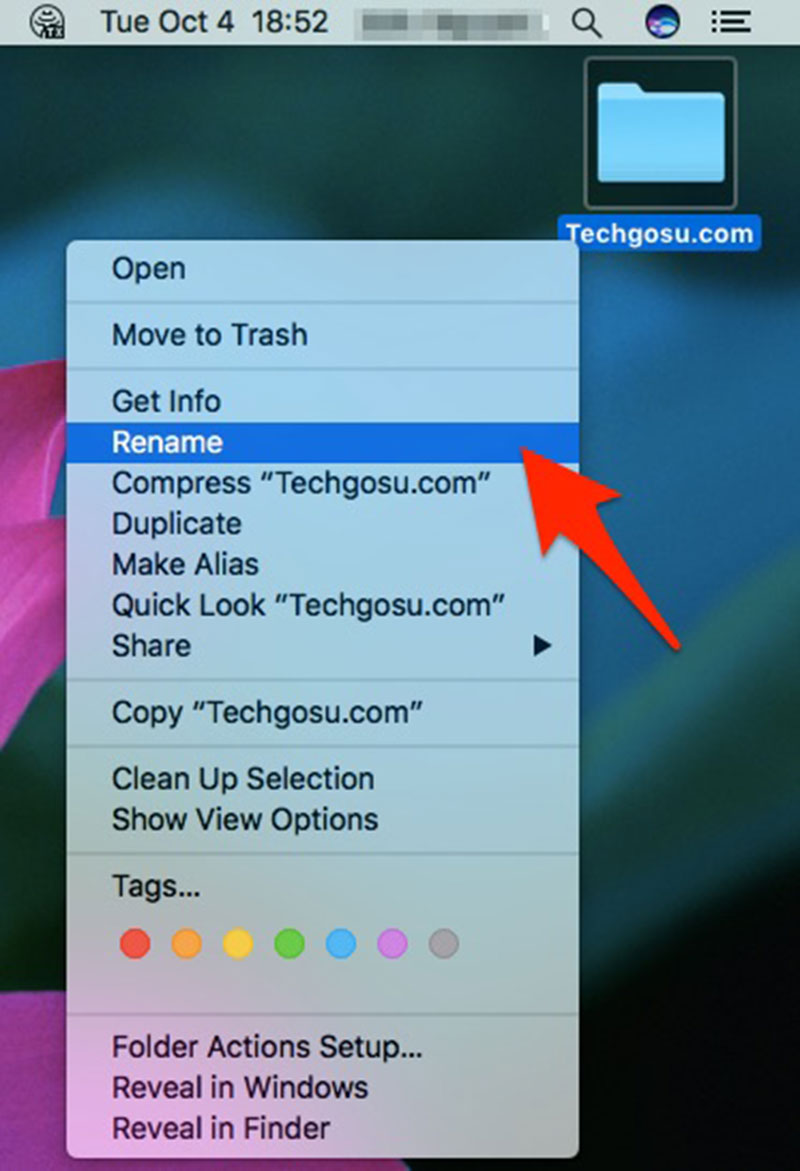 Cách đổi tên thư mục trong Mac OS X