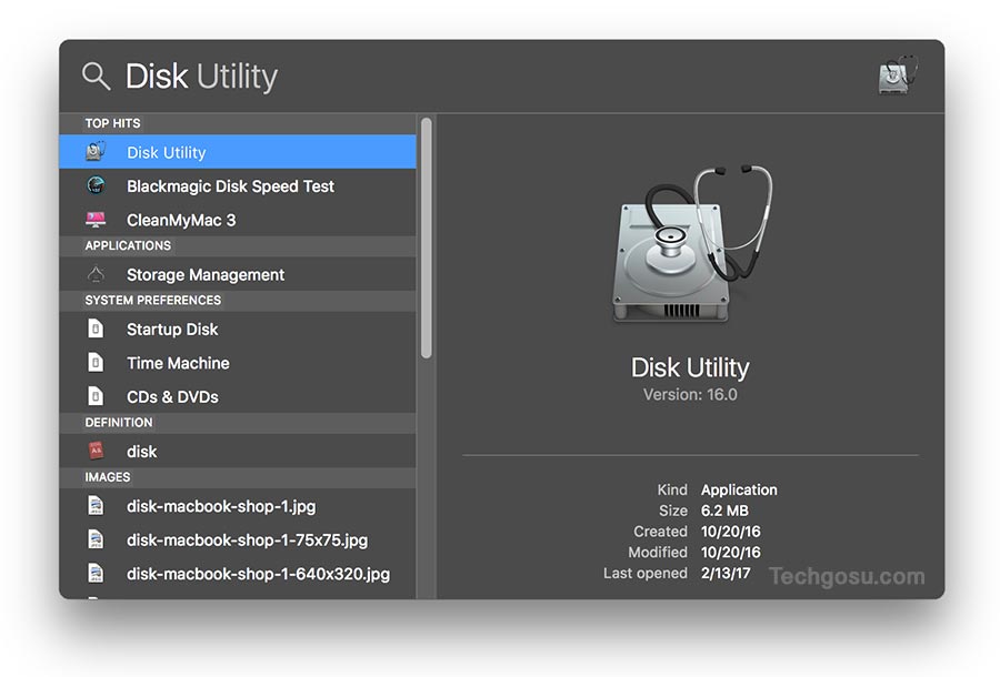 Kiểm tra ổ cứng với disk utility 