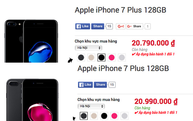 giá iphone 7