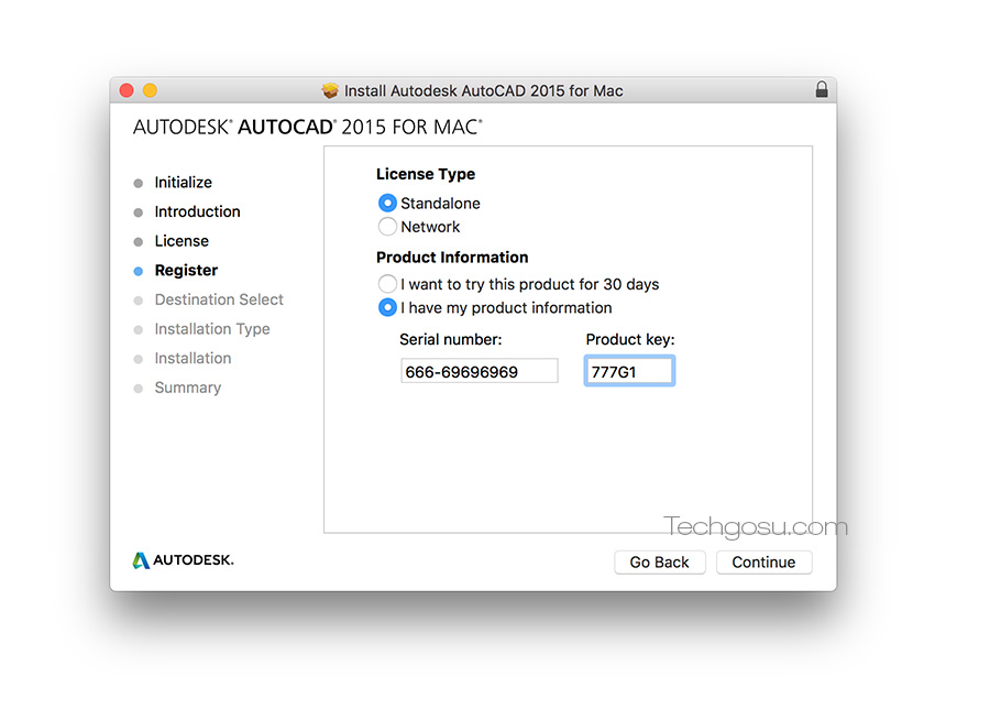 autocad for mac 2018 product key